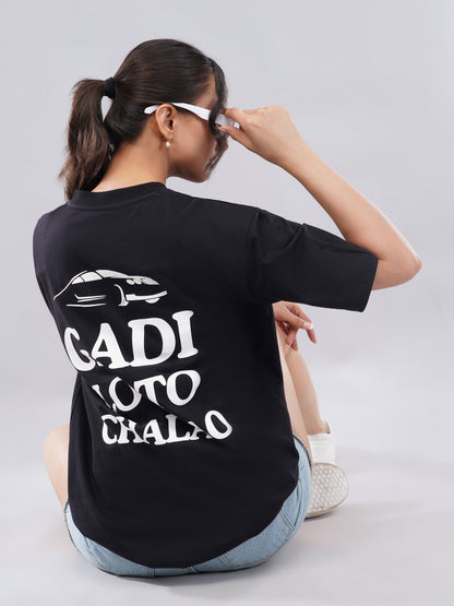 “LADLO” Oversized Tee – Midnight Black Edition