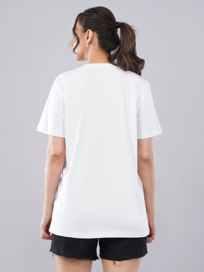 “Urban Teddy” Women’s Oversized Tee – Snow White