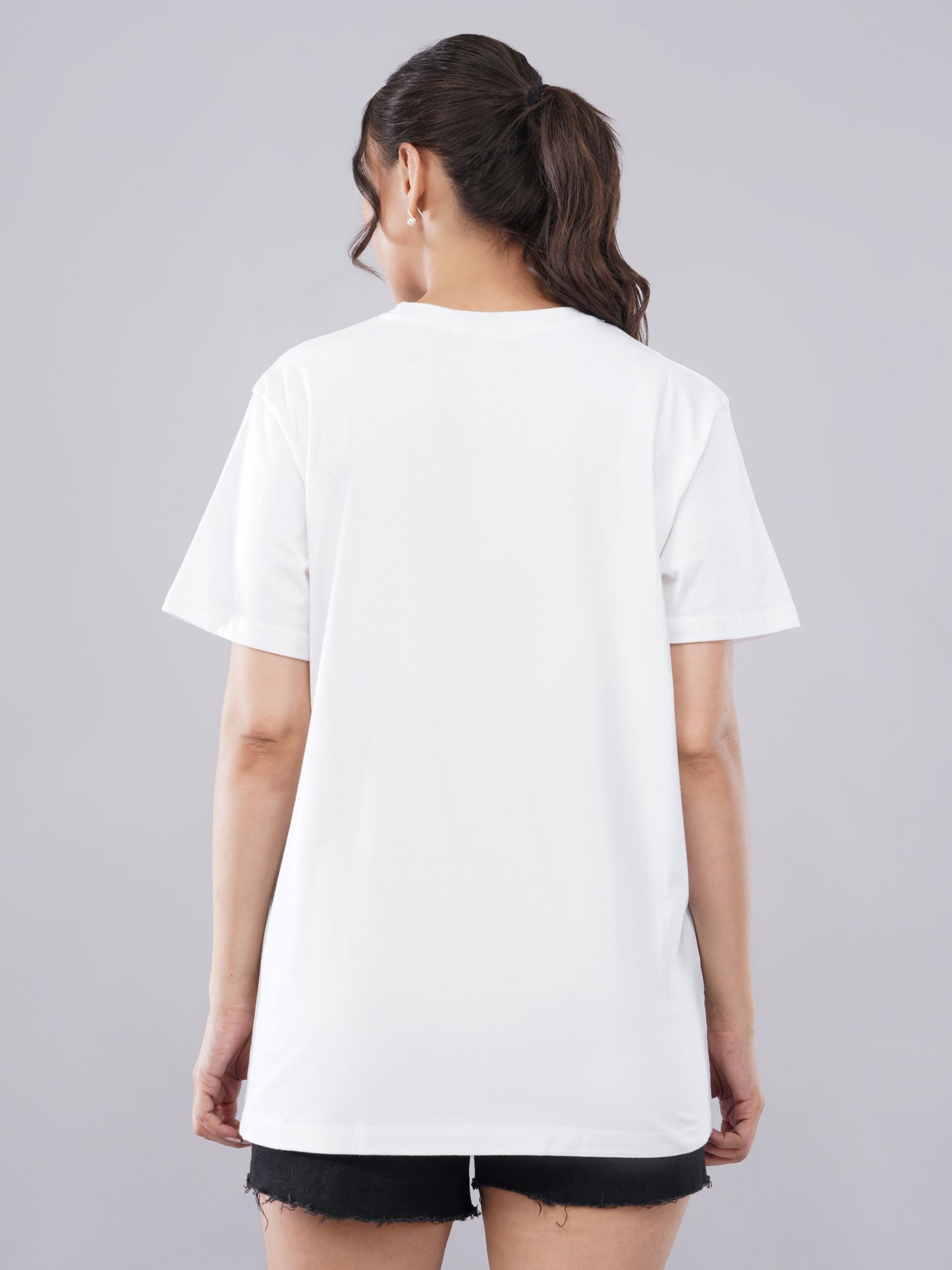 “Mind On Millions” Women’s Oversized Tee – Pure White Edition