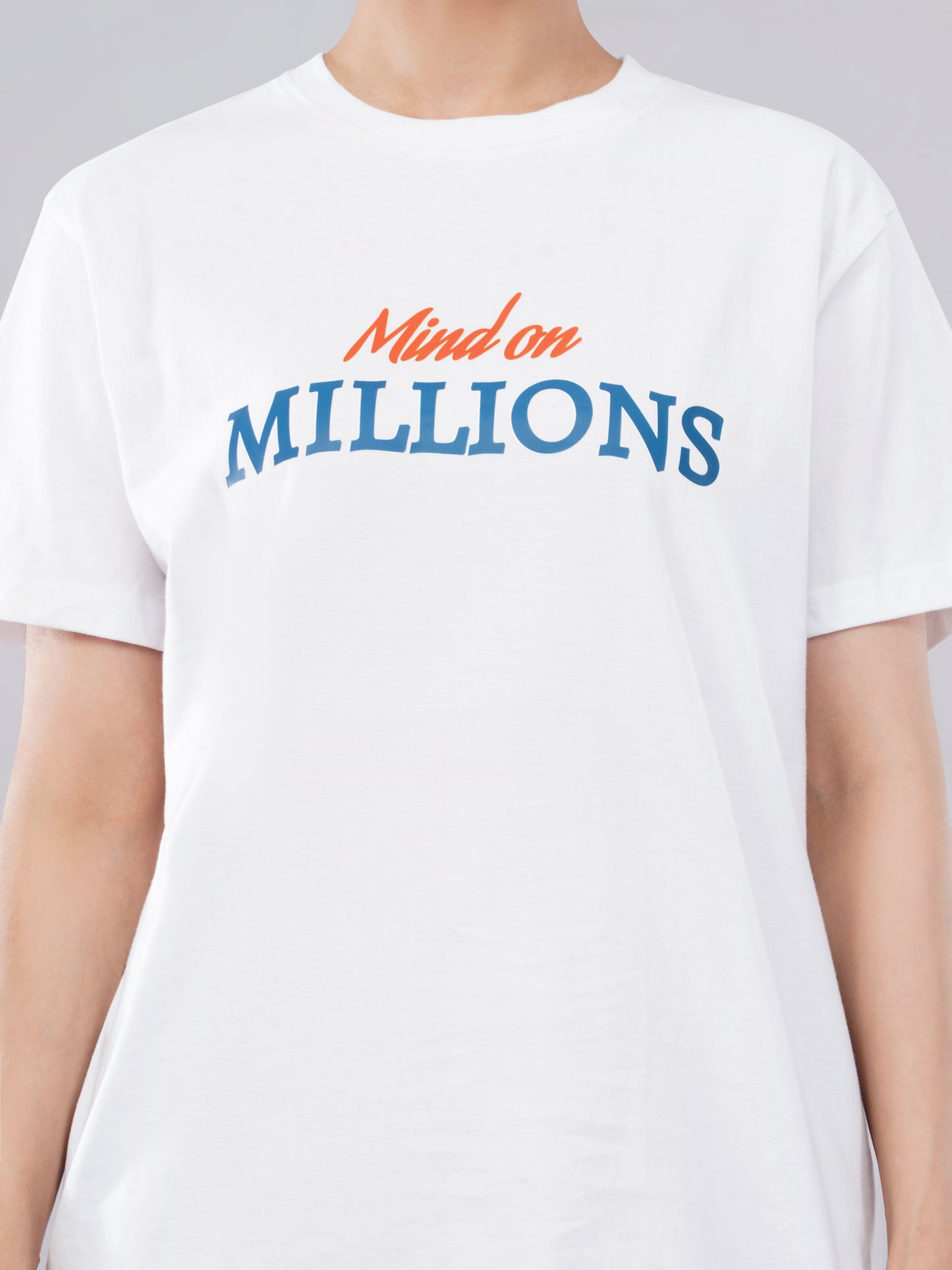 “Mind On Millions” Women’s Oversized Tee – Pure White Edition
