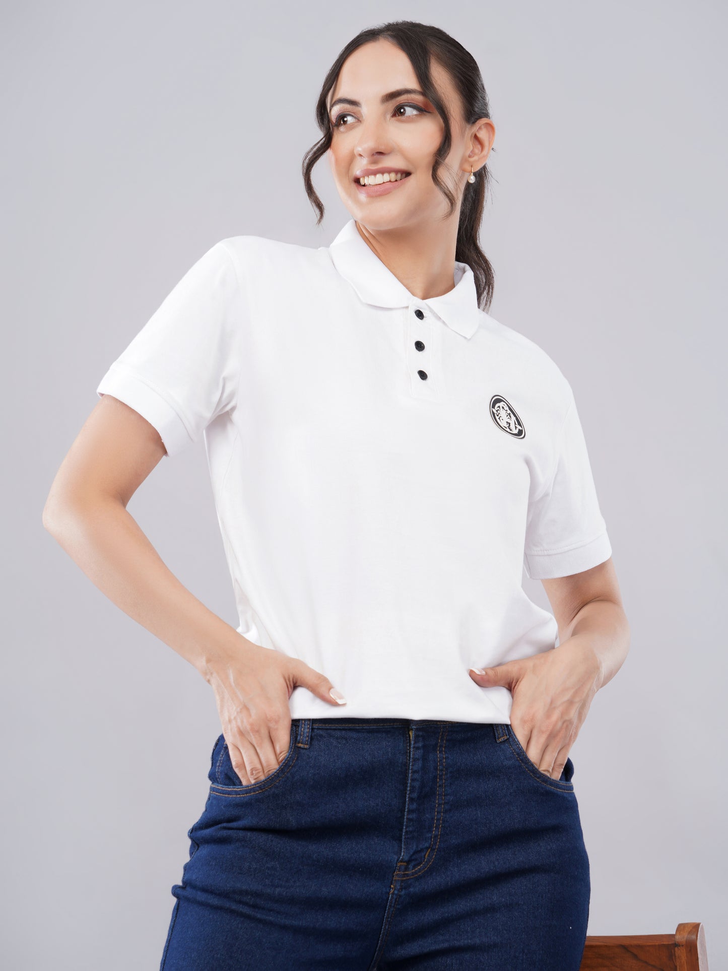 Women’s Classic Polo Tee – Arctic White