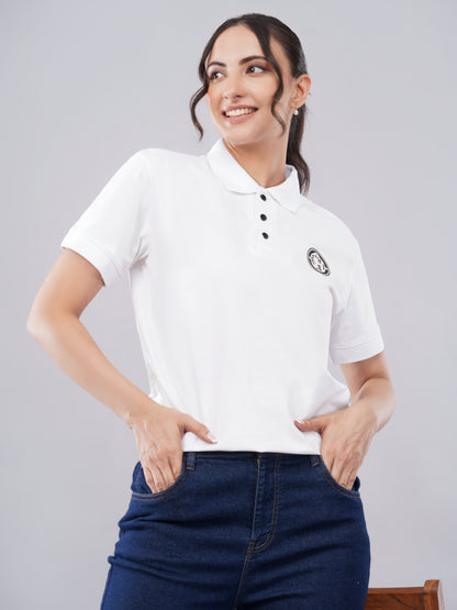 Women’s Classic Polo Tee – Arctic White