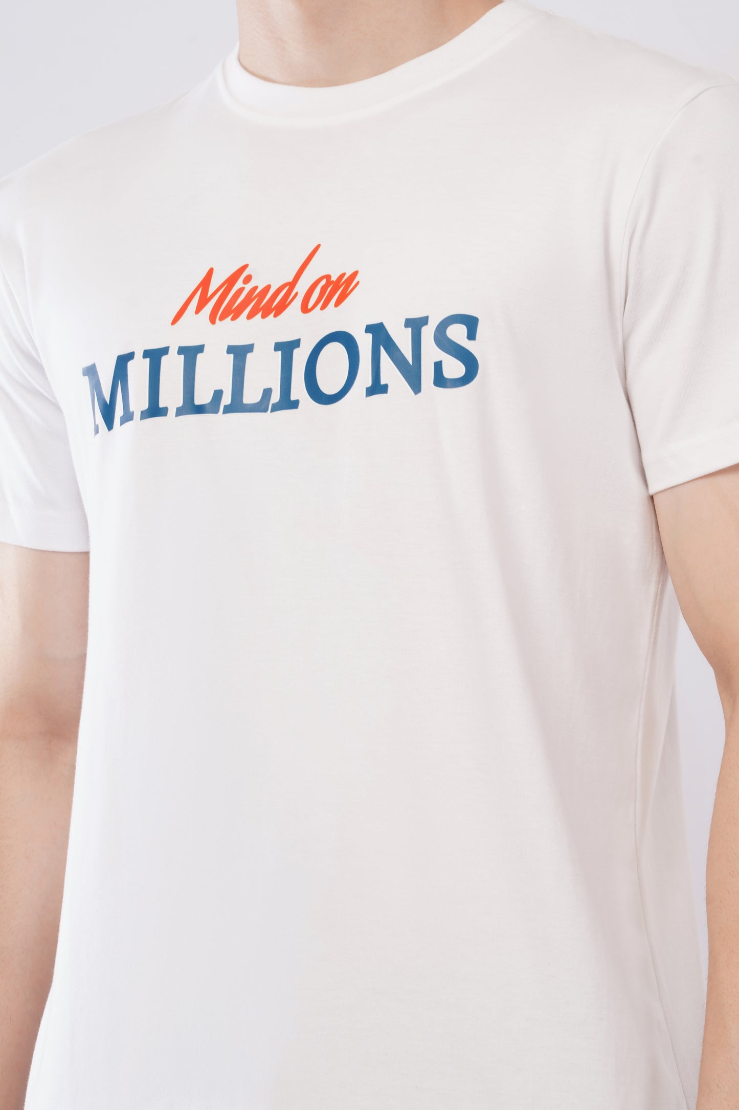 “Mind On Millions”  Men’s Oversized Tee – Pure White Edition