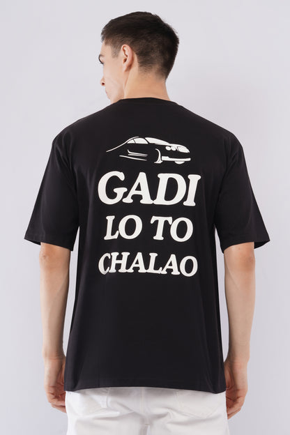 “LADLO” Oversized Tee – Midnight Black Edition