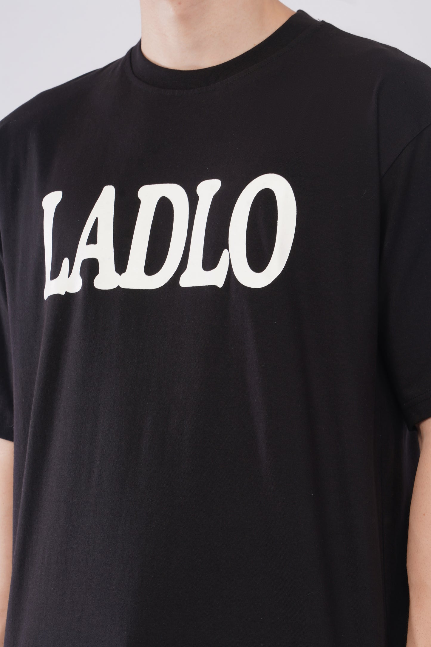 “LADLO” Oversized Tee – Midnight Black Edition
