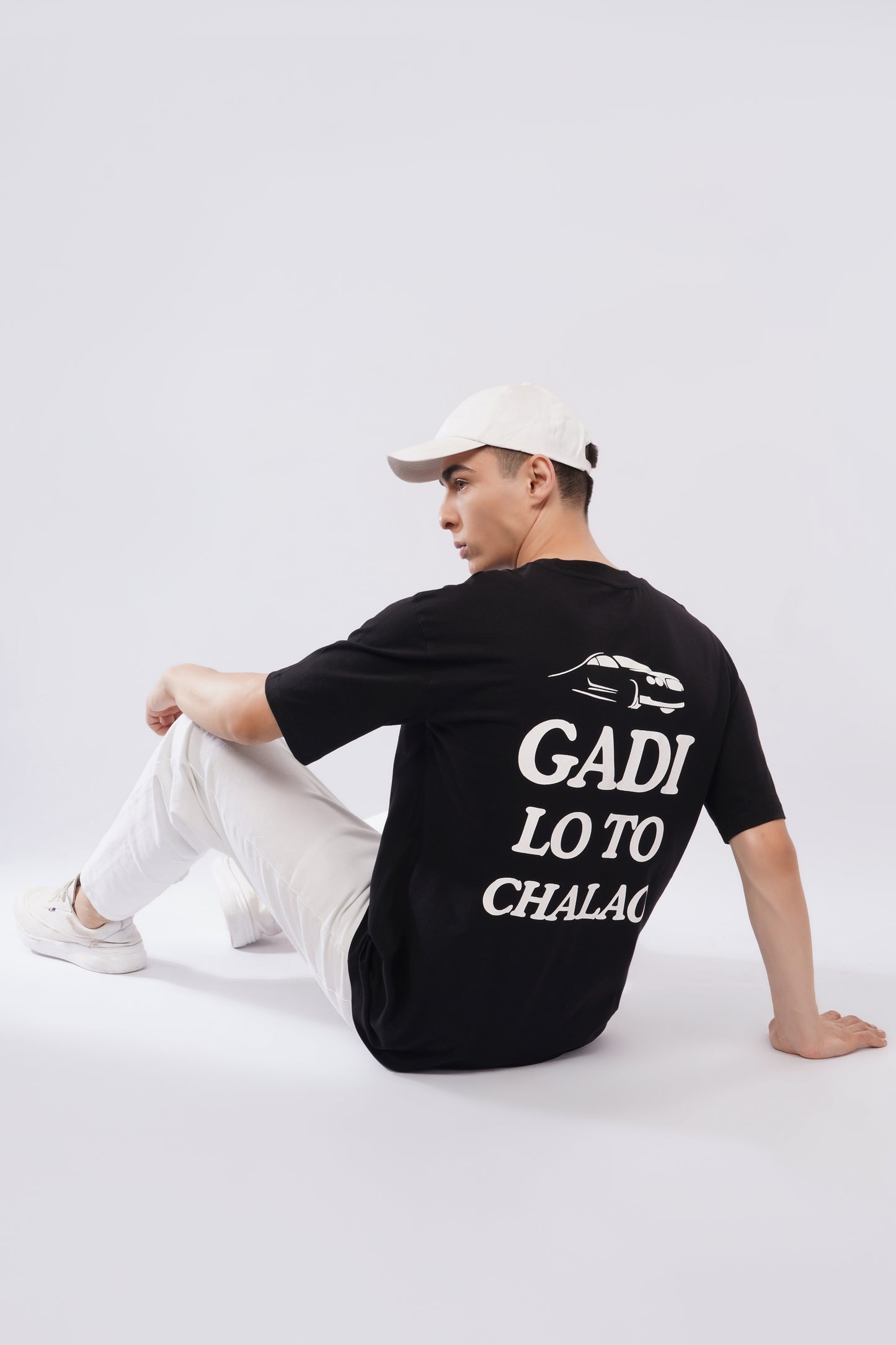 “LADLO” Oversized Tee – Midnight Black Edition