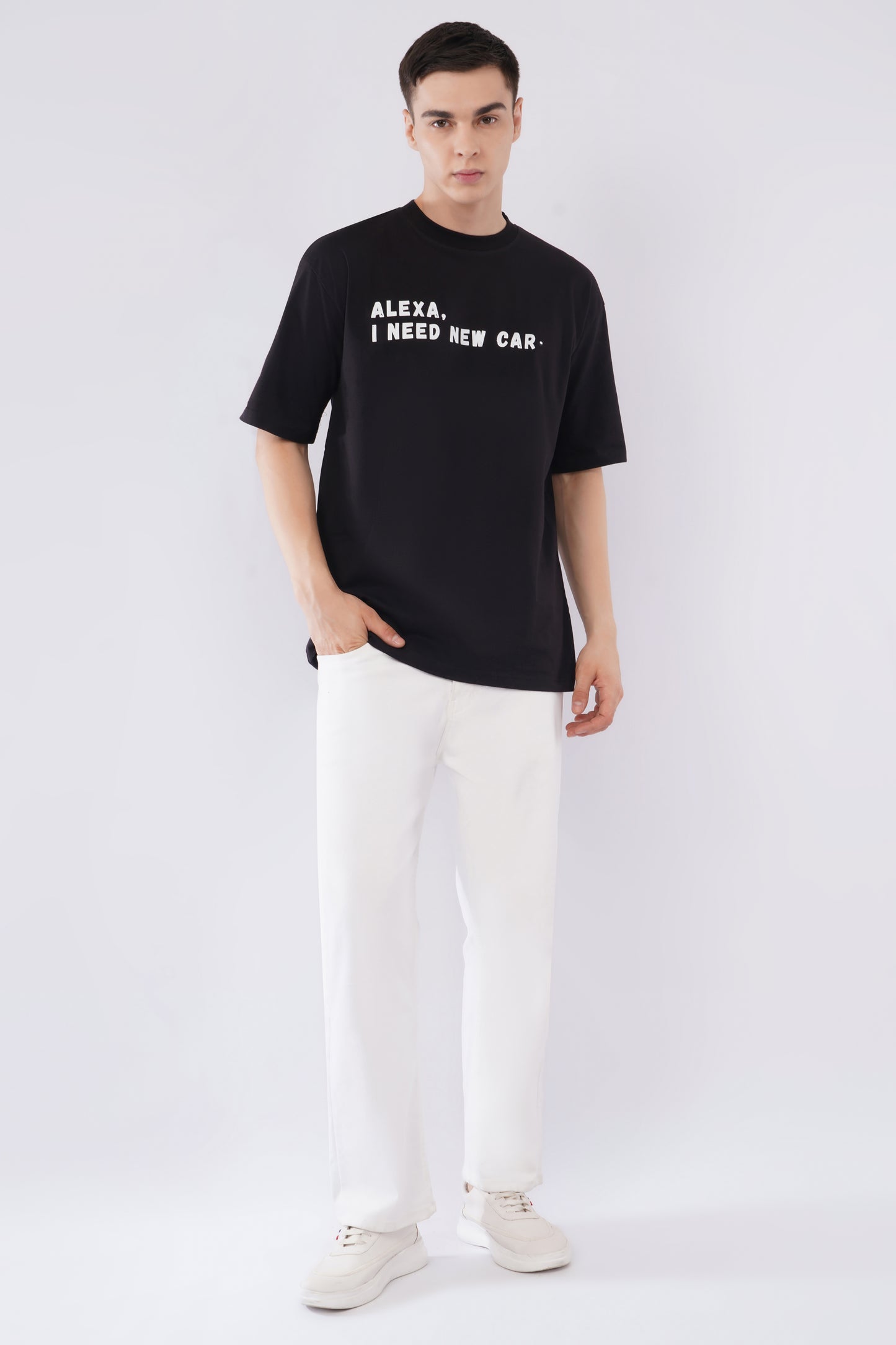 “New Whip” Men’s Oversized Tee – Jet Black Edition