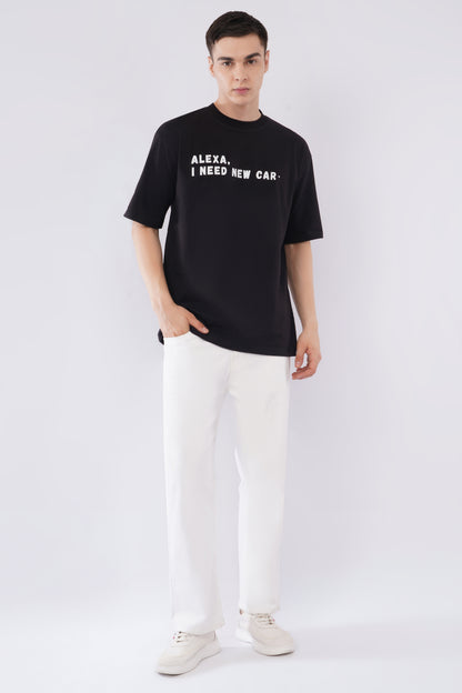 “New Whip” Men’s Oversized Tee – Jet Black Edition