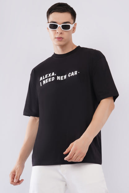 “New Whip” Men’s Oversized Tee – Jet Black Edition